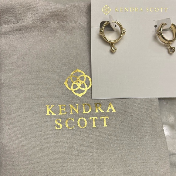 Kendra Scott Gold hoop Earrings - Picture 2 of 6